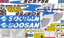 Комплект наклеек для КМУ Soosan SCS756